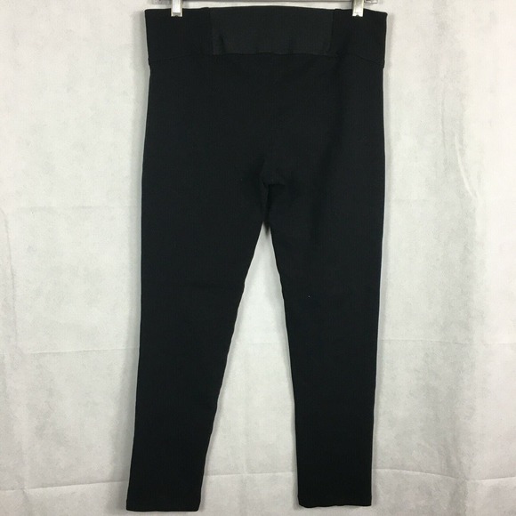 Active USA Legging Pants Womens Sz L Black Stretch Ponte‎ Knit Pants - Picture 4 of 10